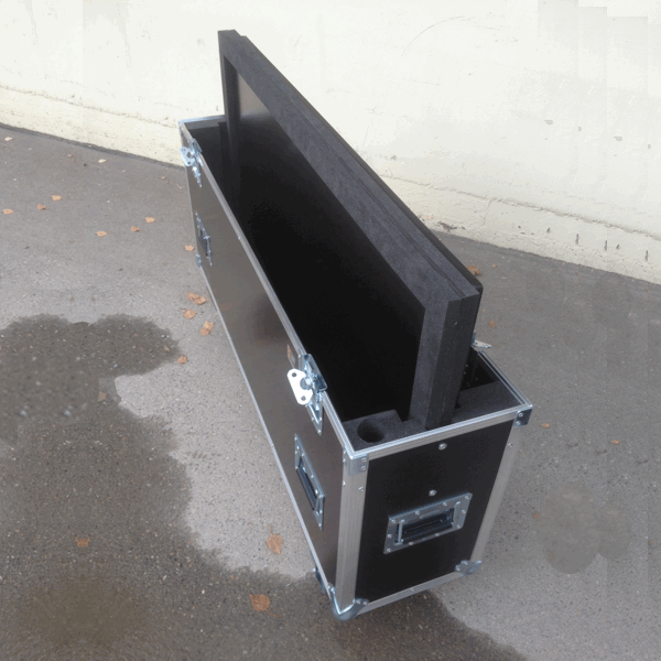 2er 48 Zoll Flat Panel Flightcase in phenol Trennwand